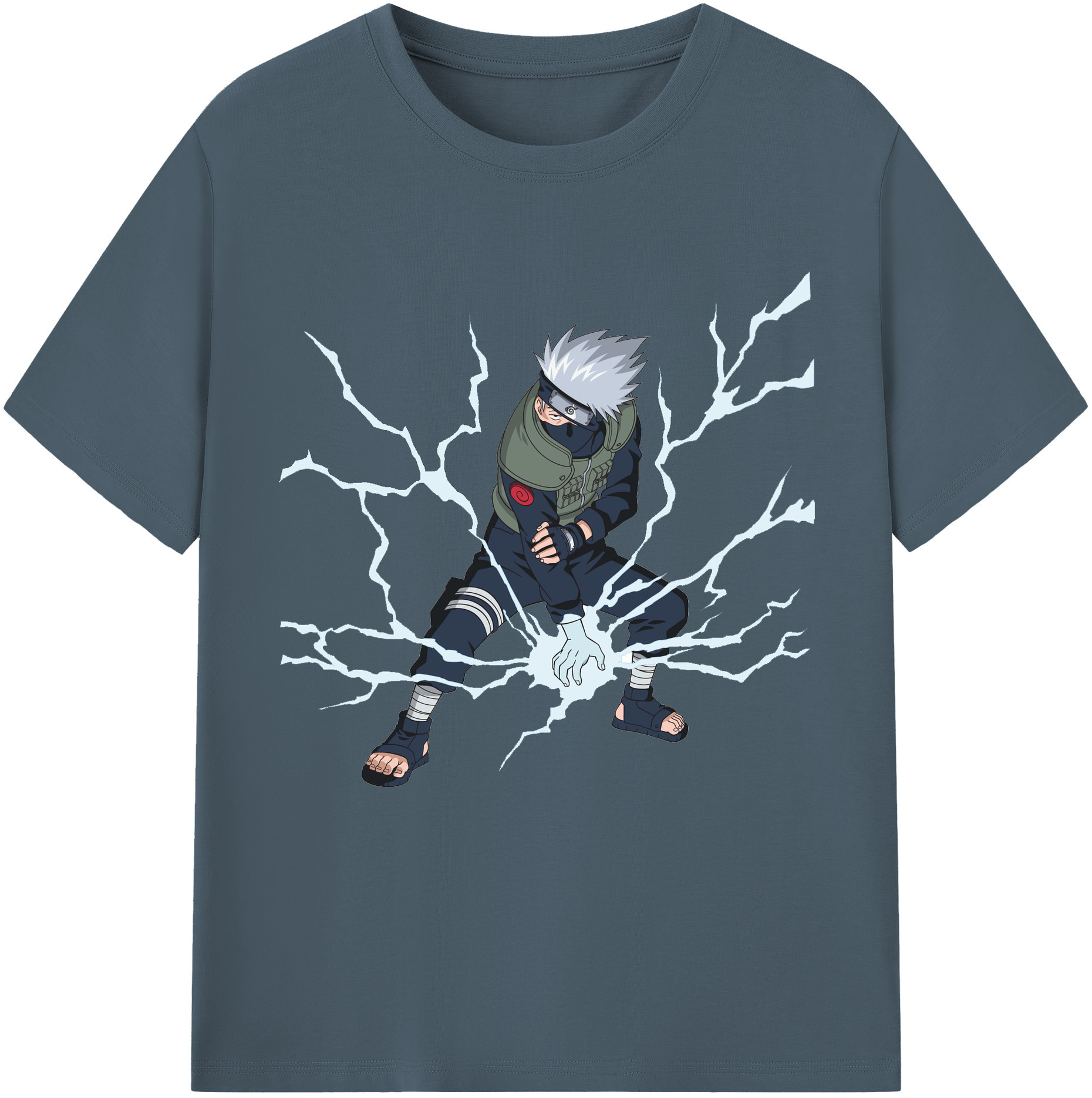 NARUTO -ナルト- はたけ カカシ Hatake Kakashi 綿100％半袖Tシャツ（フロントプリント）